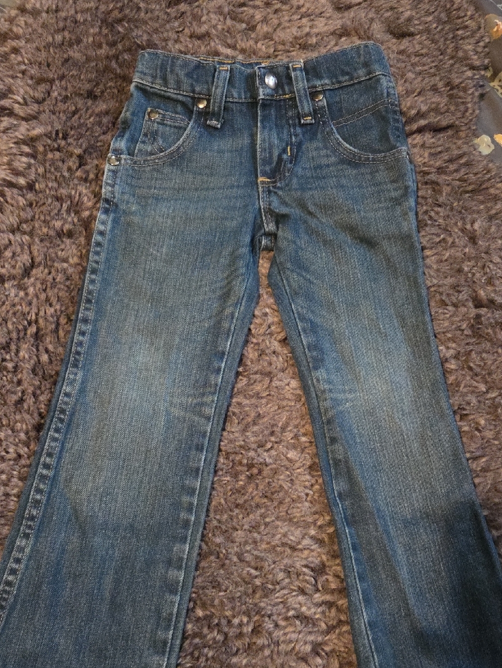 Toddler Boys Wrangler Retro Relaxed Boot Dark Blue Jeans